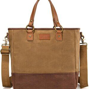 x Lee Waxed Canvas Tote Bag for Women Top-Handle Handbag Shoulder Bag with Adjus